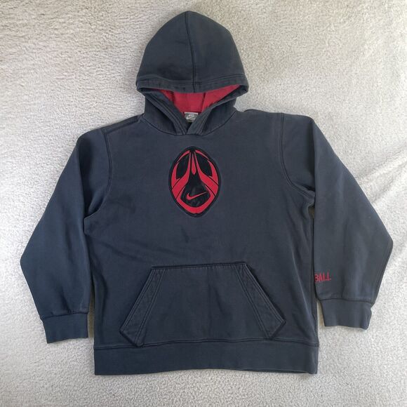 Vintage Nike Hoodie Sweatshirt Mens XL Black Red Football Pullover Fleece - Picture 1 of 16